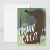 "Officiële Doxie Lover" schattige dachshund Briefkaart (Voorkant / Achterkant)