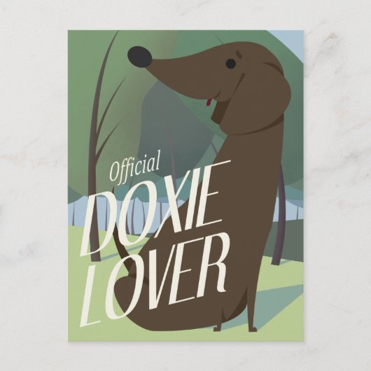 "Officiële Doxie Lover" schattige dachshund Briefkaart (Voorkant)