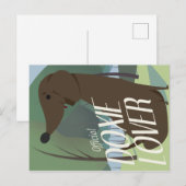 "Officiële Doxie Lover" schattige teckel Briefkaart (Voorkant / Achterkant)