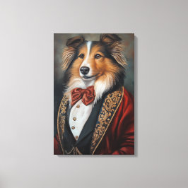 Officiële Draag Tuxedo Shetland Sheepdog | Sheltie Canvas Afdruk