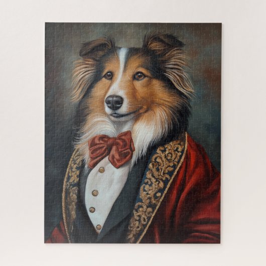 Officiële Draag Tuxedo Shetland Sheepdog | Sheltie Legpuzzel (Verticaal)