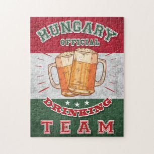 Officiële Drink ploeg van Hongarije. Grappig bier Legpuzzel