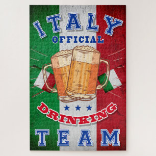 Officiële Drink ploeg van Italië. Grappig bier Legpuzzel