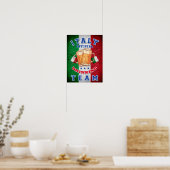 Officiële Drink ploeg van Italië. Grappig bier Poster (Keuken)
