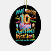 Officiële dubbele cijfers 10e verjaardag Geweldige Keramisch Ornament (Rechts)