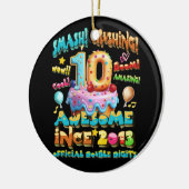 Officiële dubbele cijfers 10e verjaardag Geweldige Keramisch Ornament (Links)