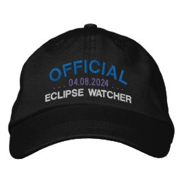 Officiële Eclipse Kijker Leuk Zwart Gezegde Geborduurde Pet