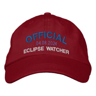 Officiële Eclipse Watcher Fun Gezegde Rood Geborduurde Pet