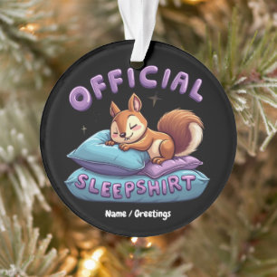 Officiële Eekhoorn Slaap Schattig & Grappig Slapen Ornament