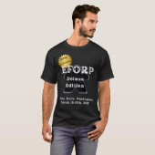 Officiële EFORP 2025 Black Meeple T-shirt (Voorkant volledig)