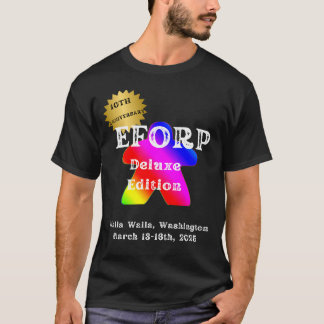 OFFICIËLE EFORP 2025 Rainbow Meeple T-shirt