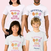 Officiële Eierjager Aangepaste Naam Pasen Heren T-shirt