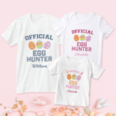 Officiële Eierjager Aangepaste Naam Pasen Heren T-shirt