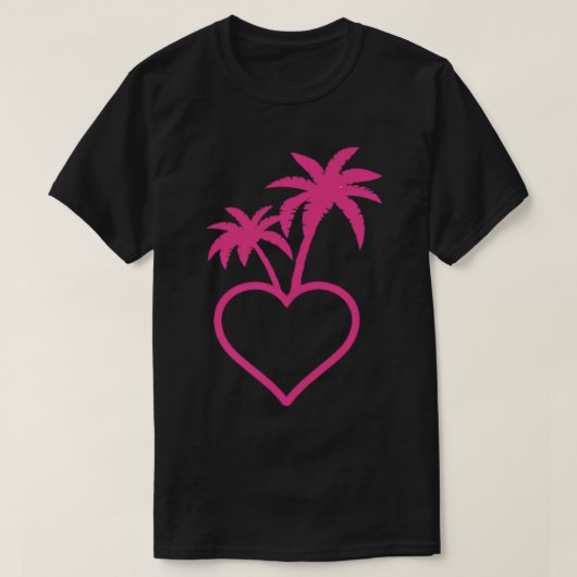 Officiële eilandengroep van de Heart Love Island T-shirt (Design voorkant)