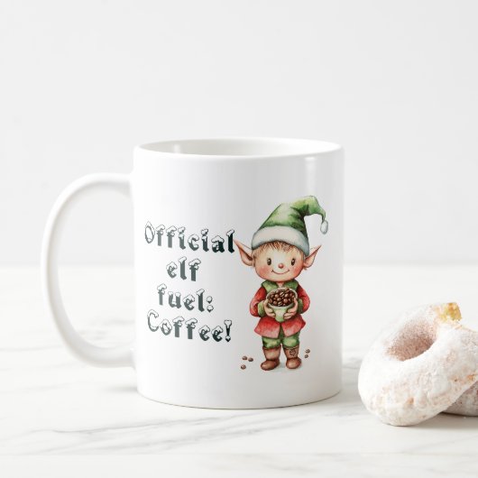 Officiële Elf Fuel Christmas Koffiemok (Met donut)