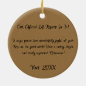 Officiële Elf Rapport Keramisch Ornament (Achterkant)