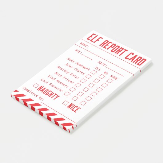 Officiële Elf Report Card Mini Post-it® Notes (Schuin)