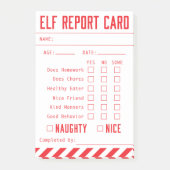 Officiële Elf Report Card Mini Post-it® Notes (Voorkant)