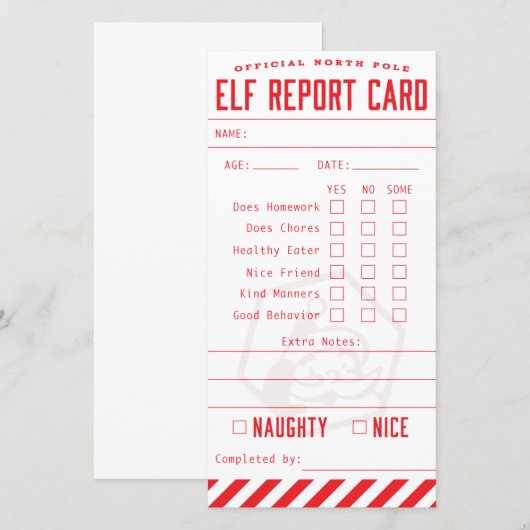 Officiële ELF Report Kaart (Voorkant / Achterkant)