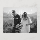 Officiële Elopement Wedding Photo Aankondigingskaart (Voorkant)