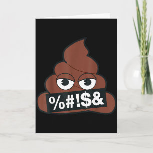 Officiële Emoji Poep Gecensureerde Gele Glimlach G Kaart