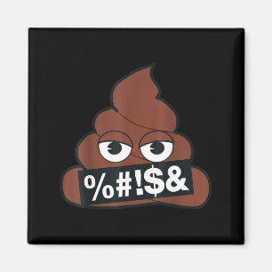 Officiële Emoji Poep Gecensureerde Gele Glimlach G Magneet