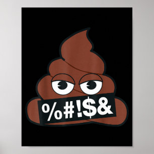 Officiële Emoji Poep Gecensureerde Gele Glimlach G Poster