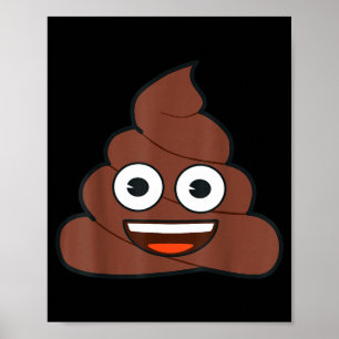 Officiële Emoji Poep Gelukkig Geel Glimlach Gezich Poster