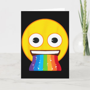 Officiële Emoji Regenboog Mond Gele Glimlach Gezic Kaart