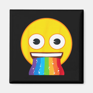 Officiële Emoji Regenboog Mond Gele Glimlach Gezic Magneet