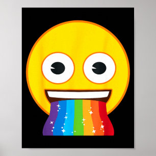 Officiële Emoji Regenboog Mond Gele Glimlach Gezic Poster