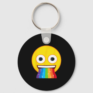 Officiële Emoji Regenboog Mond Gele Glimlach Gezic Sleutelhanger