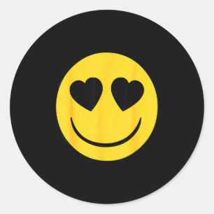 Officiële Emoji Retro Hart Ogen Gele Glimlach Gezi Ronde Sticker