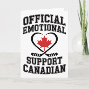 Officiële emotionele steun Canadese hockeyspeler  Kaart