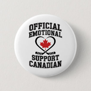 Officiële emotionele steun Canadese hockeyspeler  Ronde Button 5,7 Cm