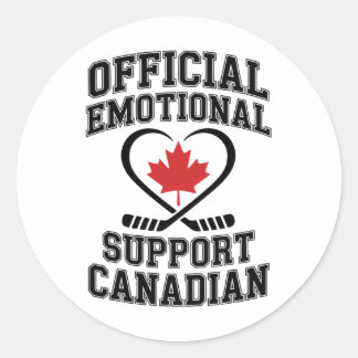 Officiële emotionele steun Canadese hockeyspeler  Ronde Sticker