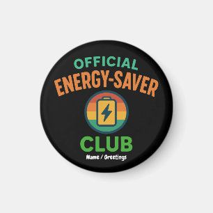 Officiële Energy-Saver Club Retro Batterij Icon Fu Magneet