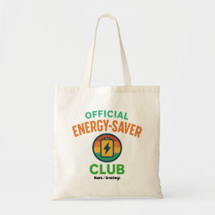 Officiële Energy-Saver Club Retro Batterij Icon Fu Tote Bag