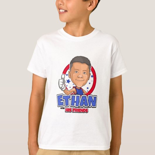 Officiële Ethan en zijn vrienden T-Shirt! T-shirt (Voorkant)