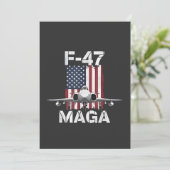 Officiële F47 Maga Gevechtsvliegtuig F-47 Straalja Kaart (Staand voorkant)