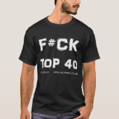 Officiële F#ck Top 40 Army T-shirt - Witte letters (Voorkant)