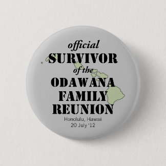 Officiële Familie Reunion Survivor - Hawaii Green Ronde Button 5,7 Cm