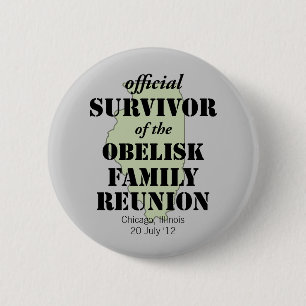 Officiële Familie Reunion Survivor - Illinois Gree Ronde Button 5,7 Cm
