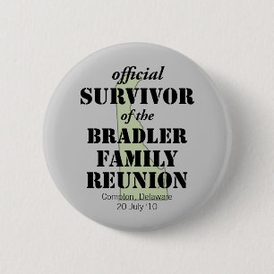 Officiële familiereünie Survivor - Delaware Green Ronde Button 5,7 Cm