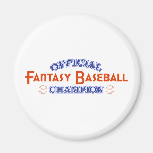 Officiële Fantasy Baseball Champion Magneet (Voorkant)