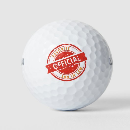 Officiële favoriete zoon in de wet Gift for Son in Golfballen (Voorkant)