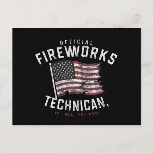 Officiële Fireworks-technicus als ik loop, voert u Briefkaart (Voorkant)