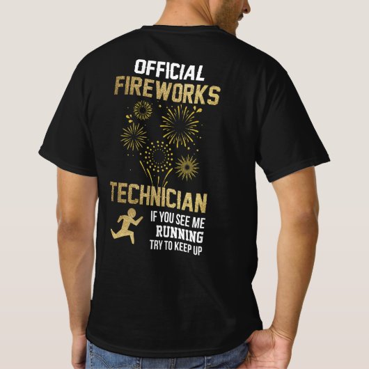 Officiële Fireworks-technicus T-shirt (Achterkant)