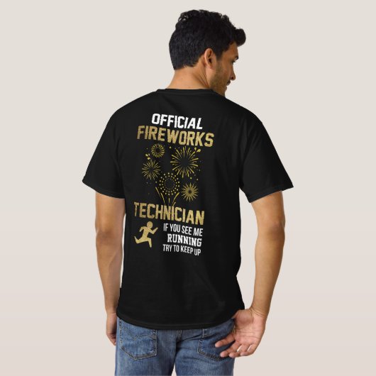 Officiële Fireworks-technicus T-shirt (Achterkant volledig)