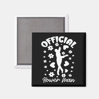 Officiële Flower Man Dancing Funny Wedding & Brida Magneet